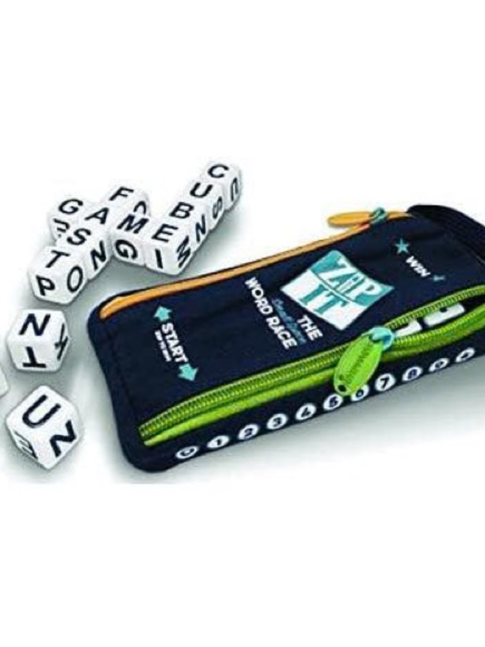 Zip It Navy Word Race Dual-Zip Game Case byu